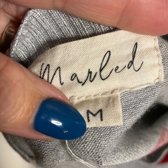 Marled LIPSTICK KISS knit sweater long sleeve SOPER SOFT crew neck ribbed size M - Picture 8 of 12